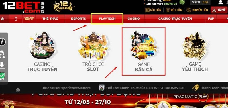 Những thể loại game bắn cá 12Bet hấp dẫn nào đang có mặt?