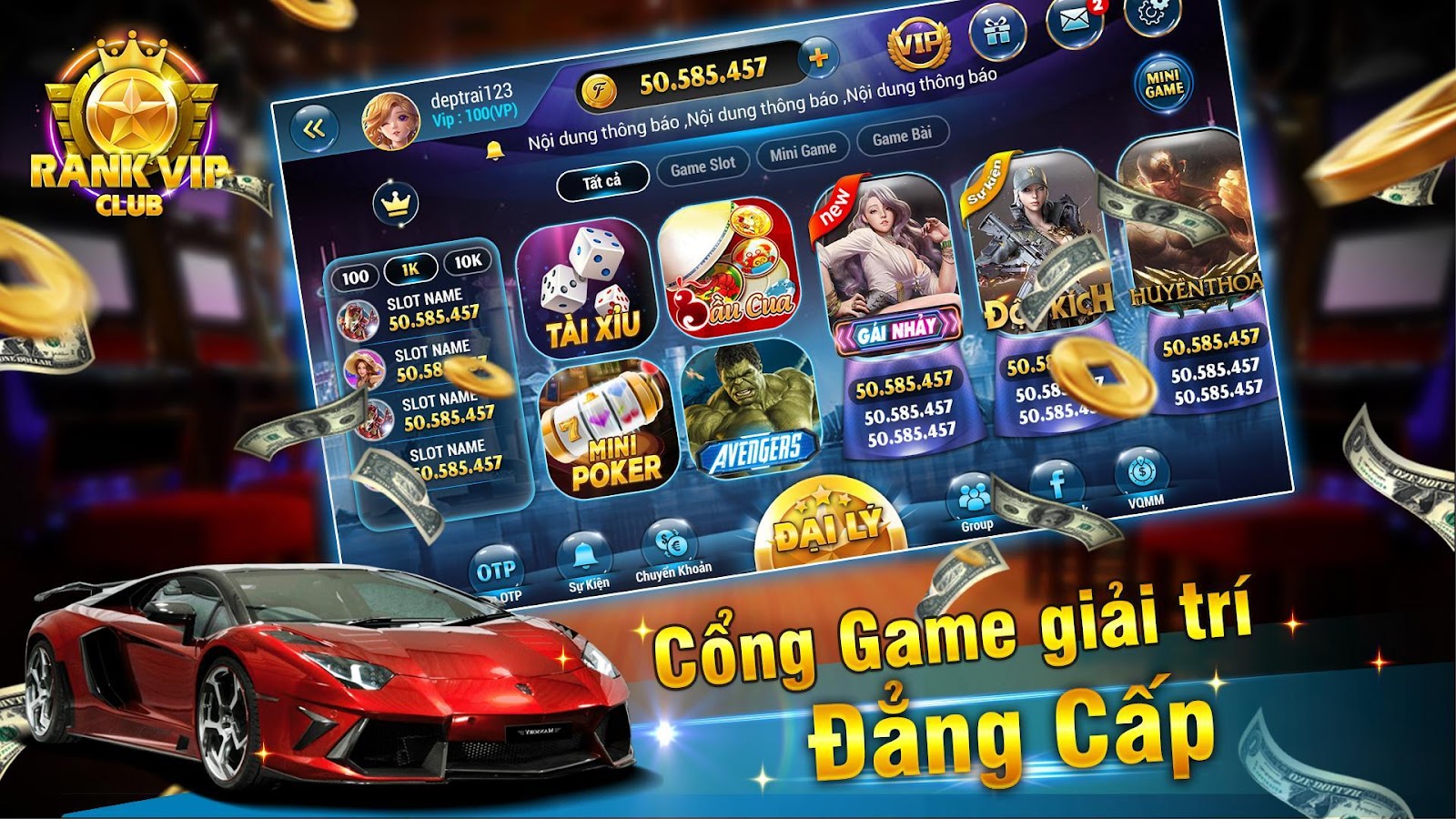 Đánh giá về cổng game Rankvip